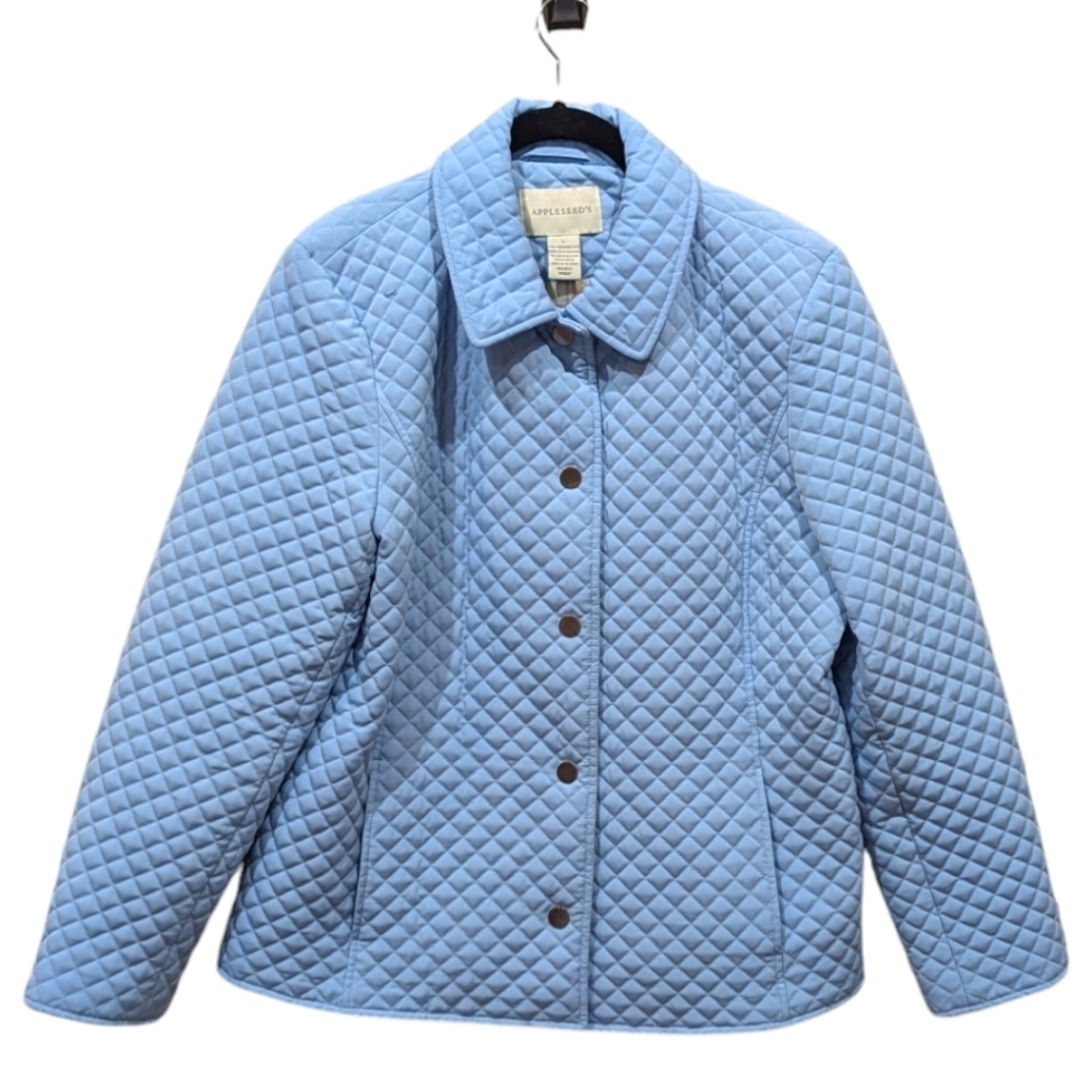 Appleseed's Powder Blue Quilted Barn Chore Coat (L)